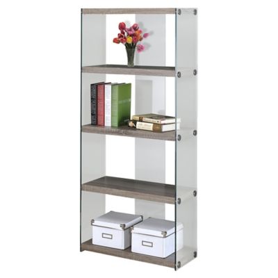 Monarch Specialties 4-Shelf Bookcase, Fixed