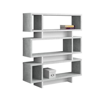 Monarch Specialties Bookshelf, Bookcase, Etagere, 4 Tier, 55 in., Office, Bedroom, Laminate, Contemporary, Modern