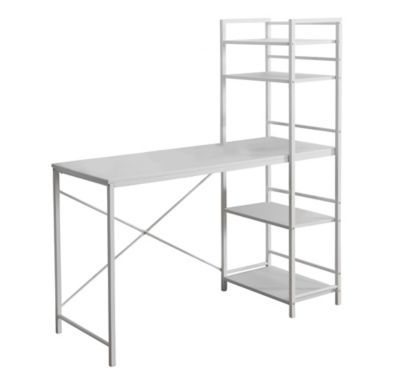 Monarch Specialties Computer Desk with Fixed Open Shelves