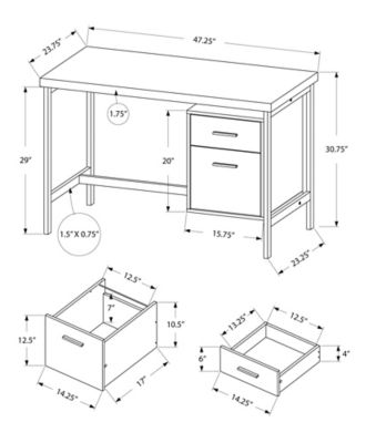 Image showing  Computer Desk with 2 Storage Drawers