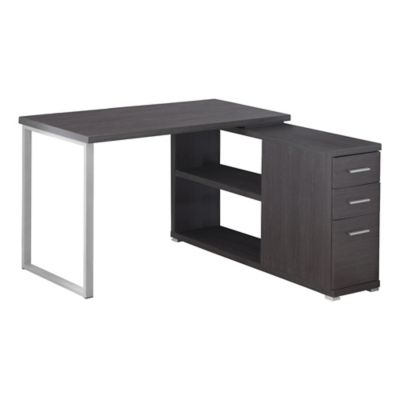 Monarch Specialties Computer Desk with 3 Drawers, Left or Right Facing