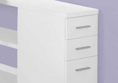 Image showing 2 th Monarch Specialties Left or Right Facing Computer Desk with 3 Drawers