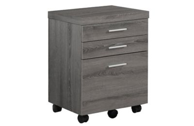 Monarch Specialties 3-Drawer Filing Cabinet on Castors