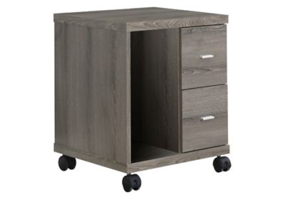 Monarch Specialties Office Cabinet with 2 Drawers and Open Cubby