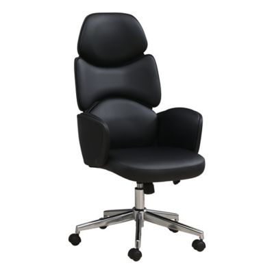 Monarch Specialties Leather-Look High-Back Office Executive Chair