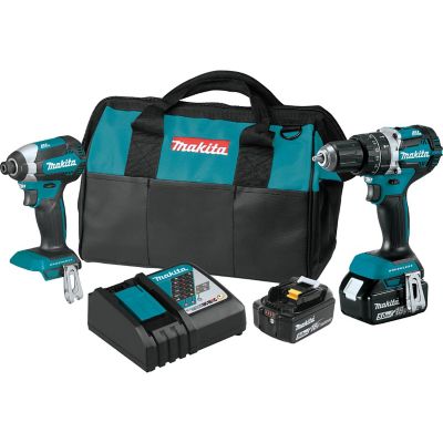 Makita Cordless 18V LXT Lithium-Ion Brushless Driver-Drill and Impact Driver Combo Kit, 2 pc.