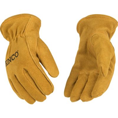 Image showing  Kids' Suede Palm Cowhide Winter Gloves, 1-Pair