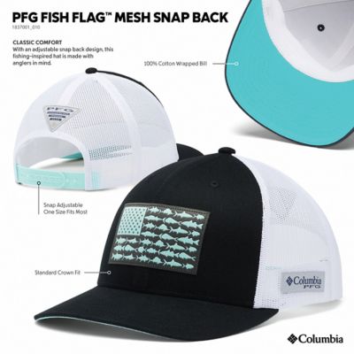 Image showing  Unisex Adult PFG Fish Flag Mesh Snapback Ball Cap