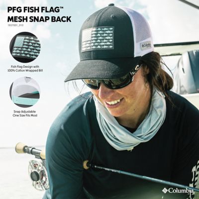 Image showing  Unisex Adult PFG Fish Flag Mesh Snapback Ball Cap