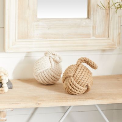 Harper & Willow Multicolor Jute Coastal Rope Sculptures, 14 in. x 7 in., 2 pc.