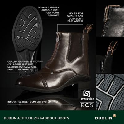Image showing 4 th Dublin Kids' Altitude Zip Paddock Riding Boots