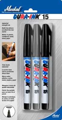 Markal - Black Dura-Ink 15 Felt Tip Marker (3 Pack) - RAM Welding Supply