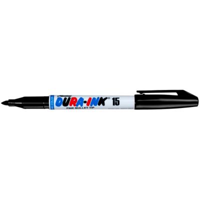 Image showing  Dura-Ink 15 Fine Bullet Tip Permanent Ink Markers, Black, 3-Pack