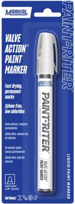 Markal Paint-Riter Valve Action Paint Marker White 96820