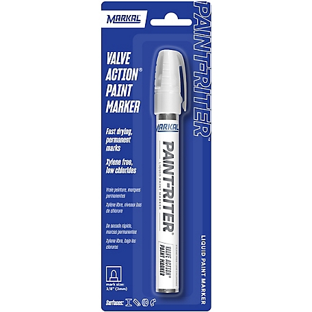MARKAL Valve Action Liquid Paint Marker, White