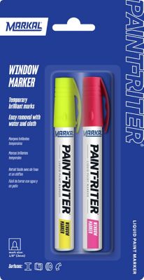 MARKAL Removable Paint Window Markers, Multi-Color, 3-Pack
