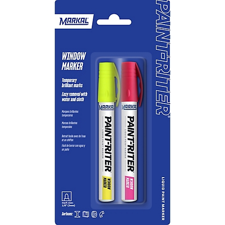 Markal Removable Paint Window Markers, Multi-Color, 3-Pack