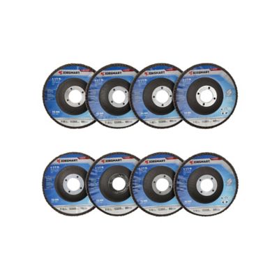 JobSmart 115 mm A60 Grit Metal Flap Disc Wheels, 8-Pack