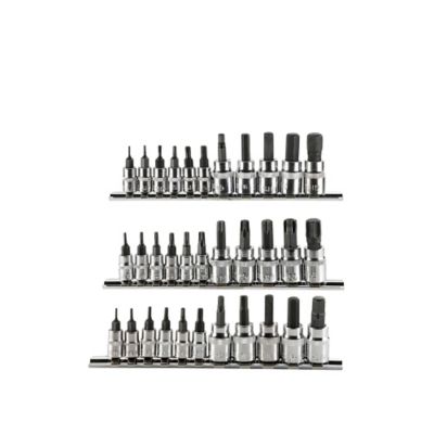 JobSmart Assorted Bit Socket Set with Metal Rack, 33 pc.