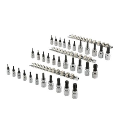 Image showing  Assorted SAE/Metric Bit Socket Set with Metal Rack, 33 pc.