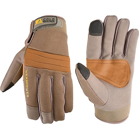 Wells Lamont Medium Gray Synthetic Leather Gloves, (1-Pair) in the
