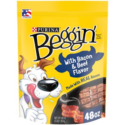 Purina Beggin' With Bacon and Beef Flavor Dog Treats, 48 oz.
