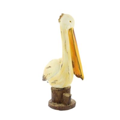 Image showing  Cream Polystone Coastal Sculpture, Bird, 18 in. x 7 in. x 7 in.