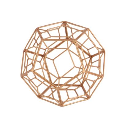 Image showing  Gold Metal Modern Sculpture Set, 7 in., 2 pc.