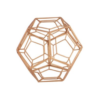 Image showing  Gold Metal Modern Sculpture Set, 7 in., 2 pc.