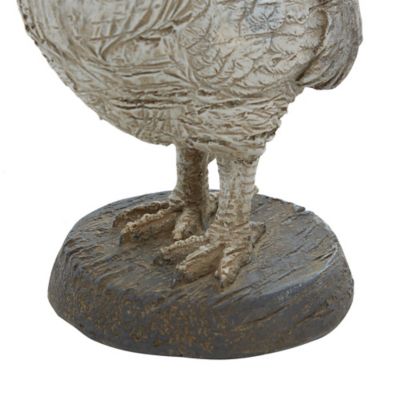 Image showing 5 th Harper & Willow Polystone Farmhouse Rooster Sculpture, 12 in. x 8 in. x 5 in., White