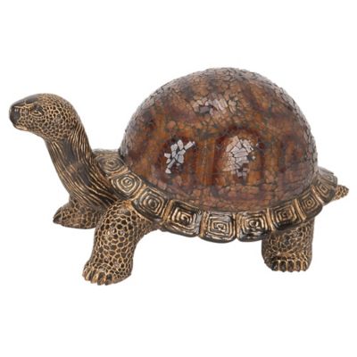 Image showing  Polystone Coastal Turtle Sculpture, 11 in. x 6 in. x 6 in., Brown
