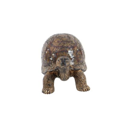 Image showing  Polystone Coastal Turtle Sculpture, 11 in. x 6 in. x 6 in., Brown