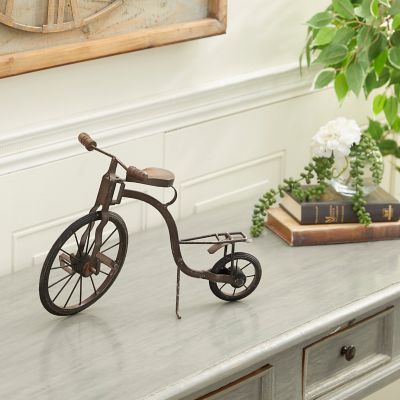 Harper & Willow Metal Vintage Bicycle Sculpture, 10 in. x 14 in. x 6 in., Brown
