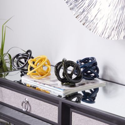 Harper & Willow Multi-Colored Glass Contemporary Abstract Sculptures, 4 pc., 5 in. x 5 in., 99848