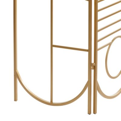 Image showing  Metal Modern Room Divider Screen, 69 in. x 50 in., Gold