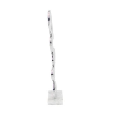 Image showing 3 th Harper & Willow Silver Aluminum Modern Sculpture, Nature, 30 in. x 13 in. x 5 in., 49645
