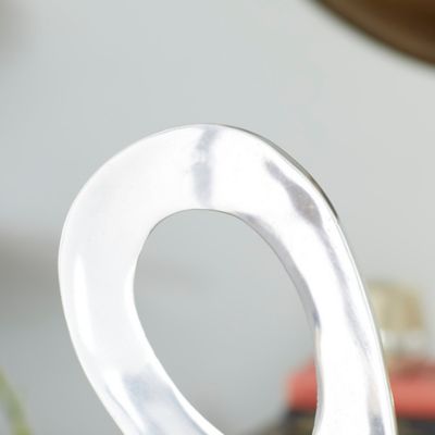 Image showing 6 th Harper & Willow Silver Aluminum Modern Sculpture, Nature, 30 in. x 13 in. x 5 in., 49645
