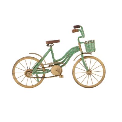 Image showing  Metal Vintage Bicycle Sculpture, 12 in. x 18 in. x 4 in., Green