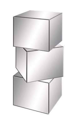 Image showing  Clear Glass Glam Pedestal Table