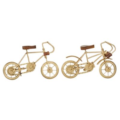 Image showing  Metal Traditional Bicycle Sculpture, 7 in. x 10 in. x 4 in., Gold