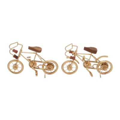 Image showing  Metal Traditional Bicycle Sculpture, 7 in. x 10 in. x 4 in., Gold