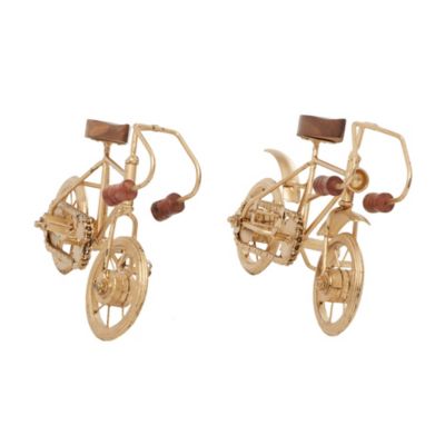 Image showing  Metal Traditional Bicycle Sculpture, 7 in. x 10 in. x 4 in., Gold