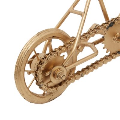 Image showing  Metal Traditional Bicycle Sculpture, 7 in. x 10 in. x 4 in., Gold