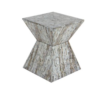 Image showing  Multi Mussel Shells and Wood Handmade Contemporary Accent Table
