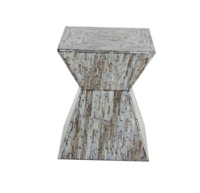 Image showing  Multi Mussel Shells and Wood Handmade Contemporary Accent Table