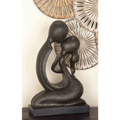 Harper & Willow Brown Polystone Traditional Sculpture, People, 23 in. x 14 in. x 6 in.