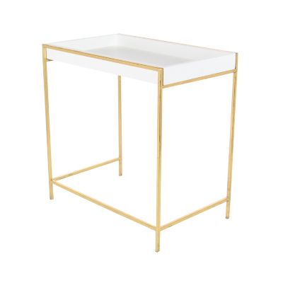 Image showing 6 th Harper & Willow Metal Contemporary Console Tables, 22 in./20 in., Gold, 2 pc.