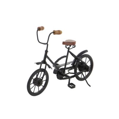 Image showing  Black Metal Bike Sculpture Set of 2 12"W, 10"H