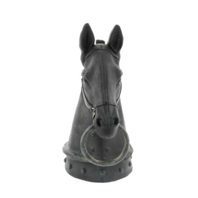 Image showing  Polystone Horse Head Sculpture, 9 in. x 6 in. x 12 in., Black