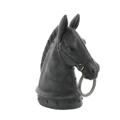 Image showing  Polystone Horse Head Sculpture, 9 in. x 6 in. x 12 in., Black